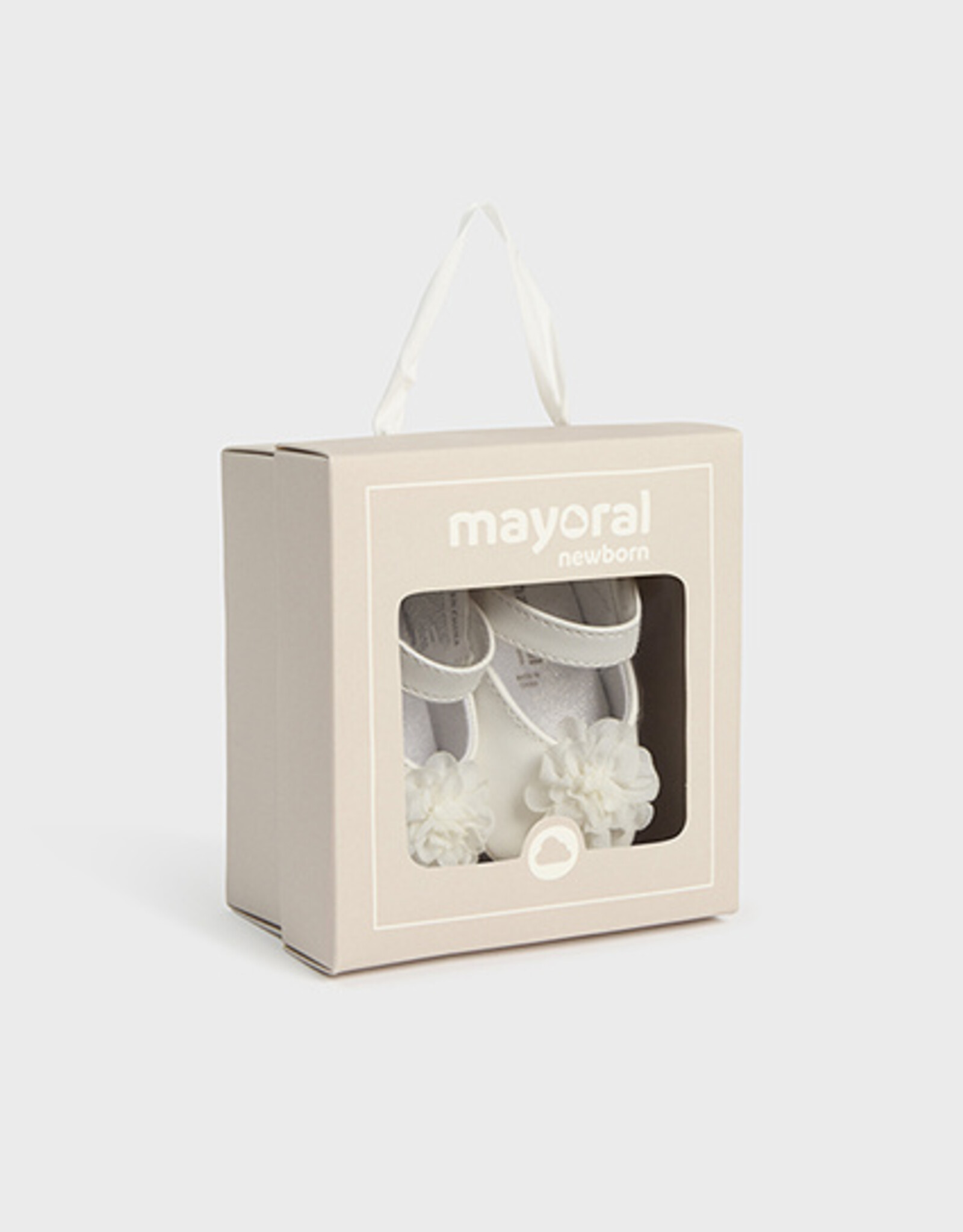 Mayoral White Floral Baby Mary Janes