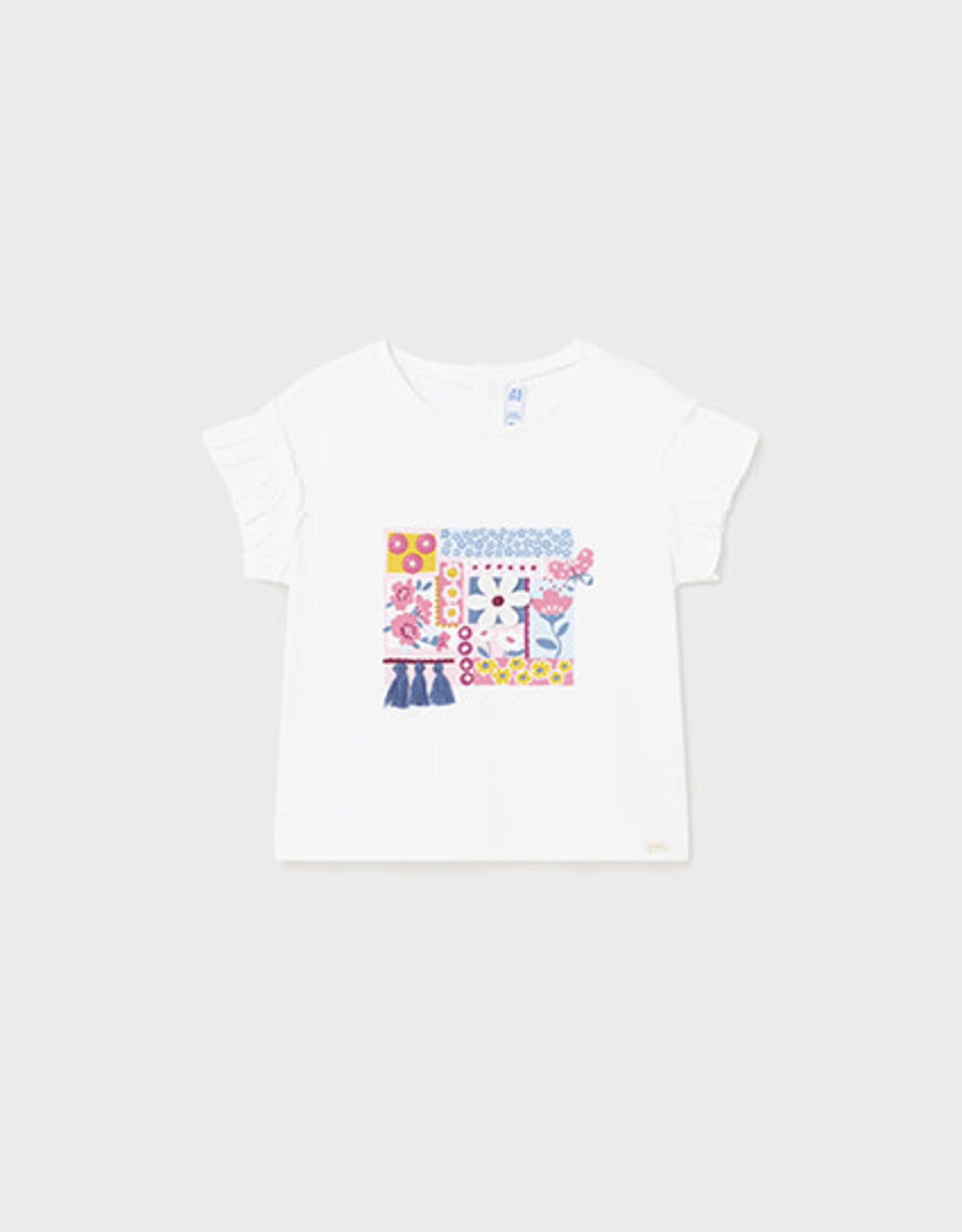 Mayoral White Floral Toddler T-Shirt