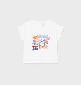 Mayoral White Floral Toddler T-Shirt