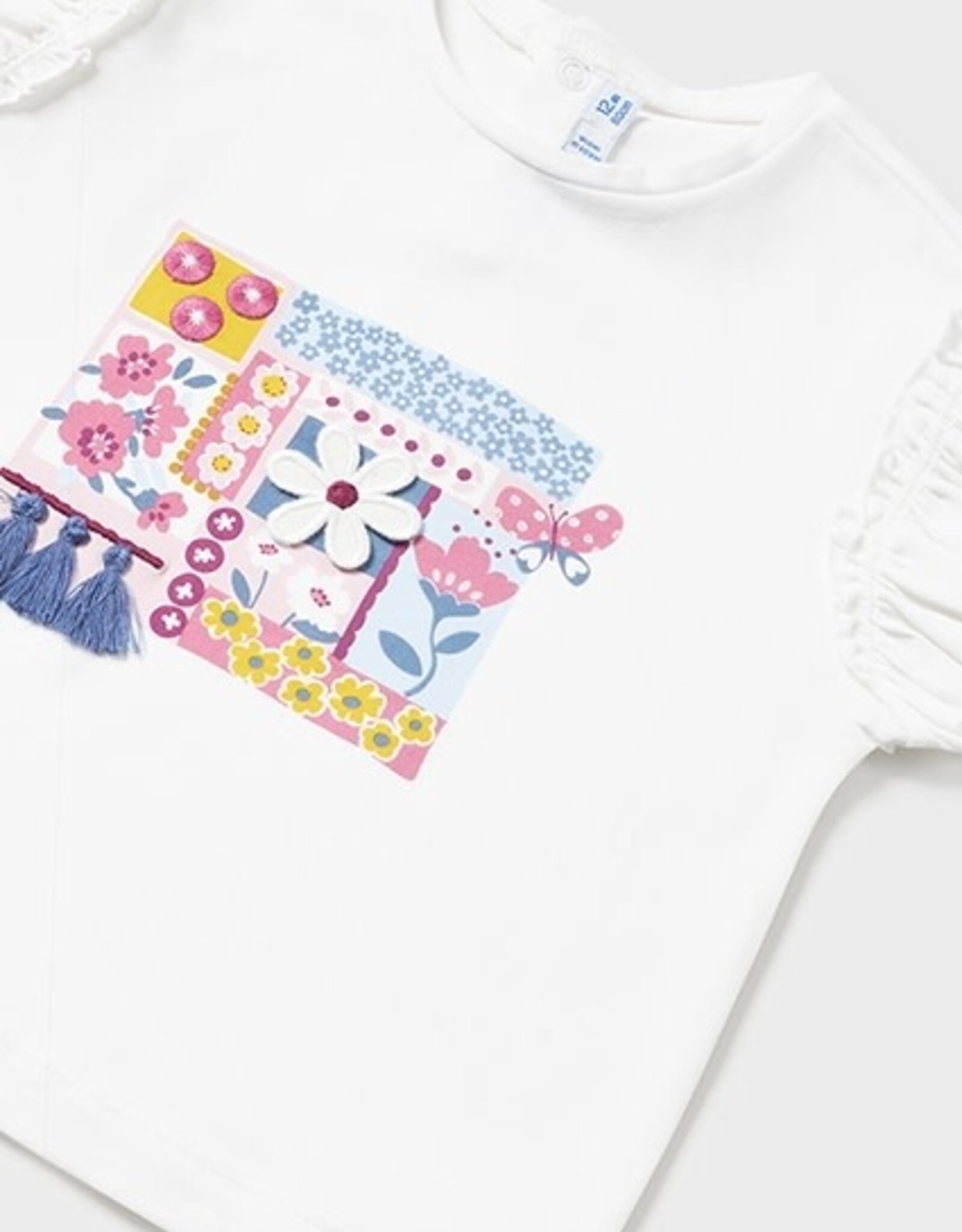 Mayoral White Floral Toddler T-Shirt