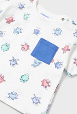 Mayoral White Little Monsters T-Shirt