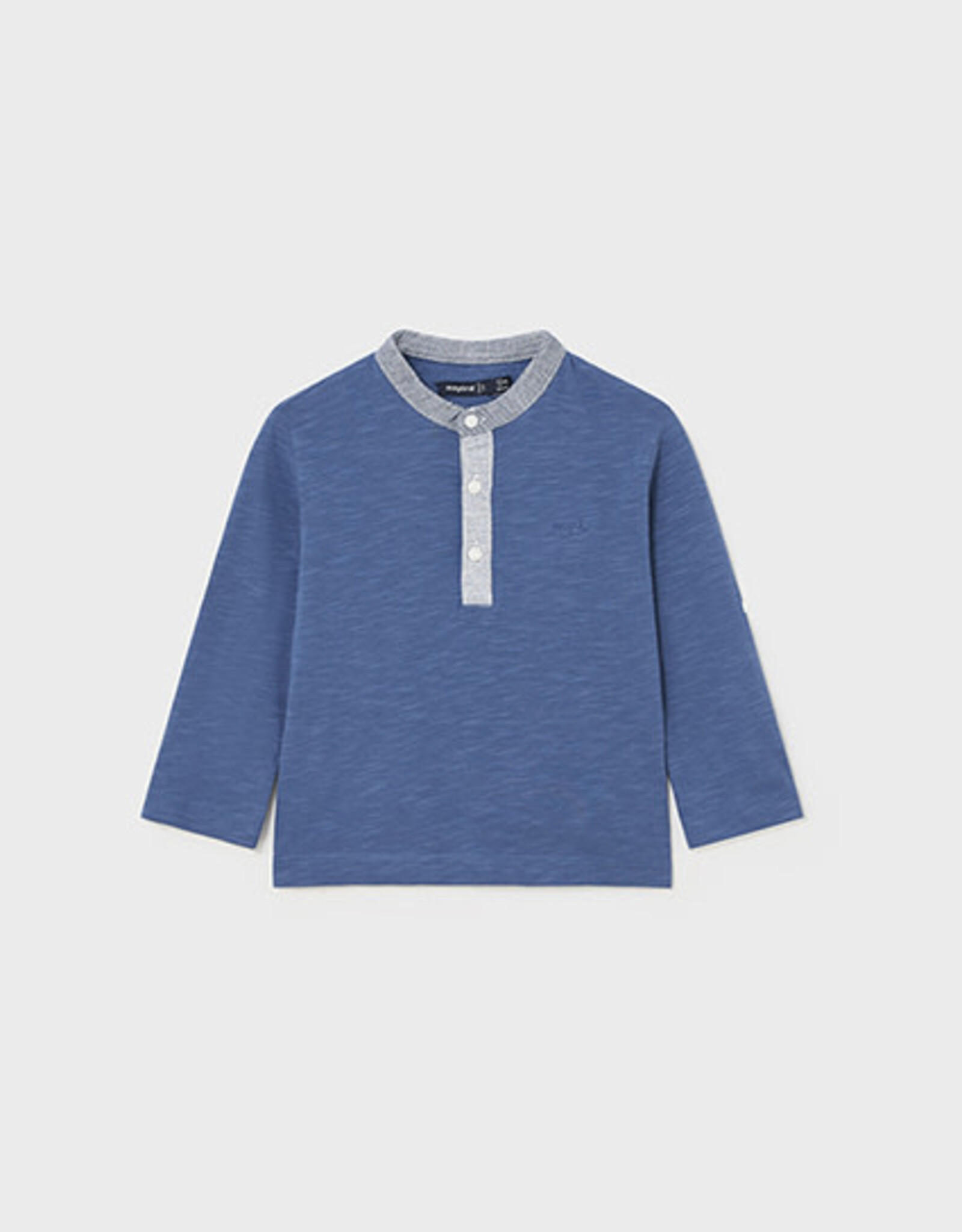 Mayoral Indigo Toddler Henley Long Sleeve
