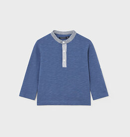 Mayoral Indigo Toddler Henley Long Sleeve