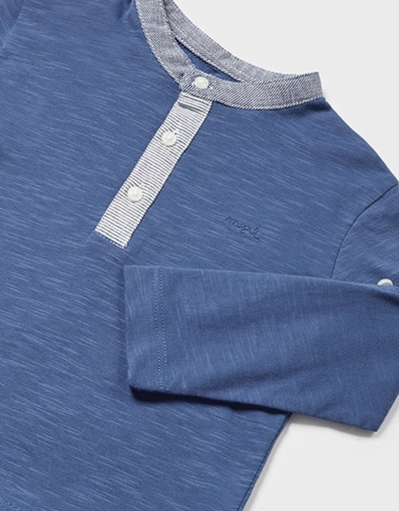 Mayoral Indigo Toddler Henley Long Sleeve