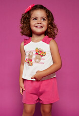 Mayoral Magenta Shoe Aplique Set