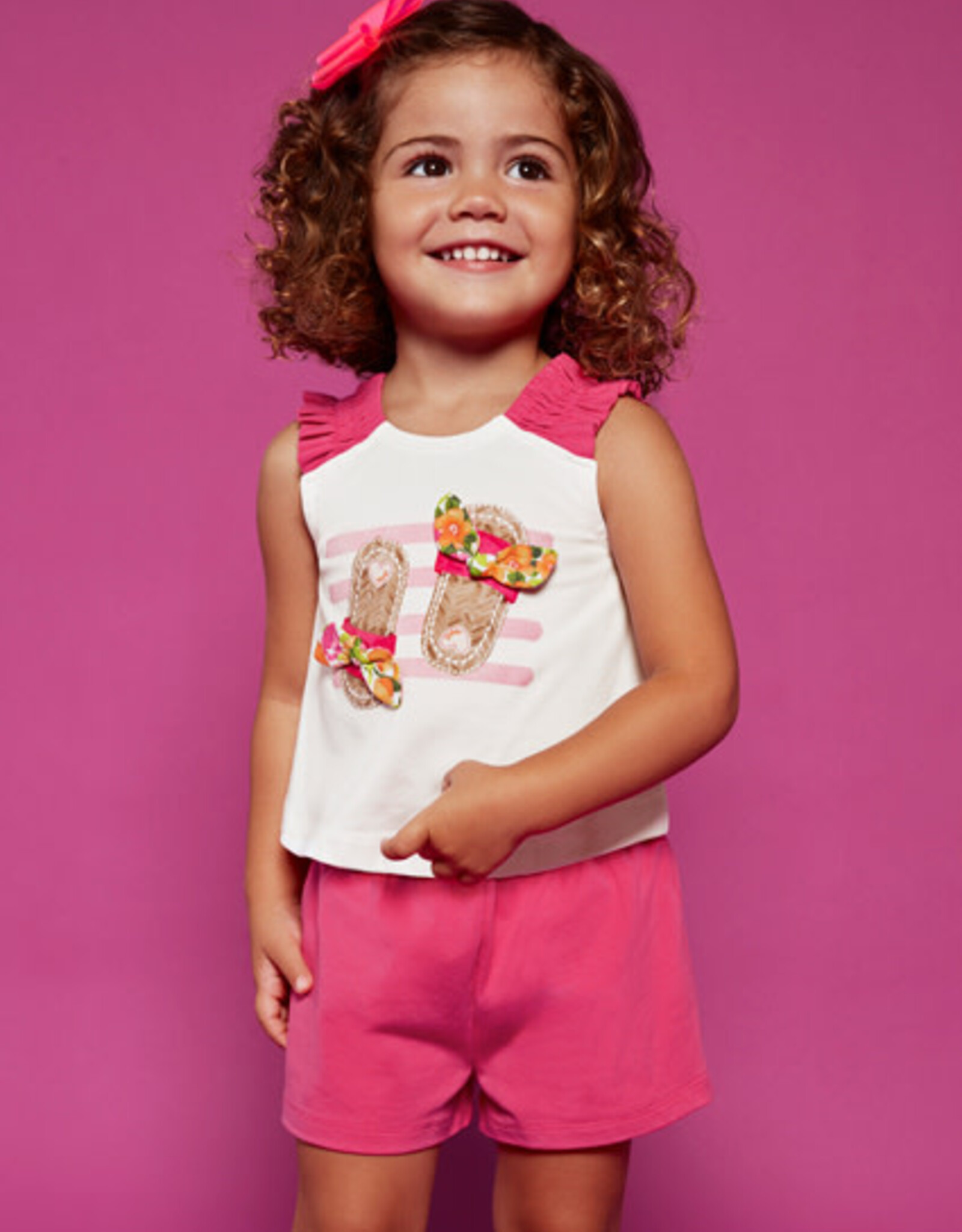 Mayoral Magenta Shoe Aplique Set