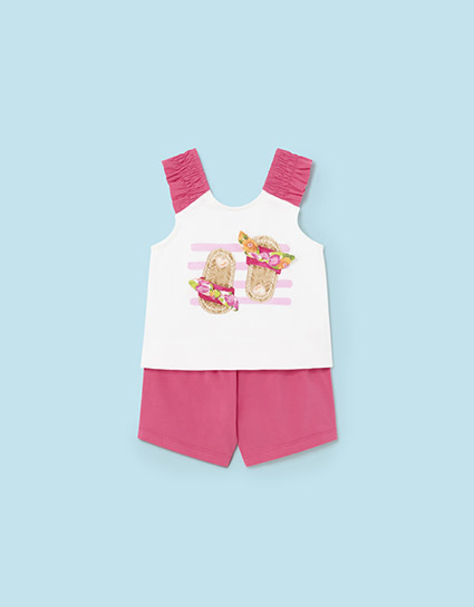 Mayoral Magenta Shoe Aplique Set