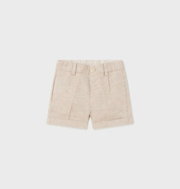 Mayoral Coconut Linen Dressy Shorts