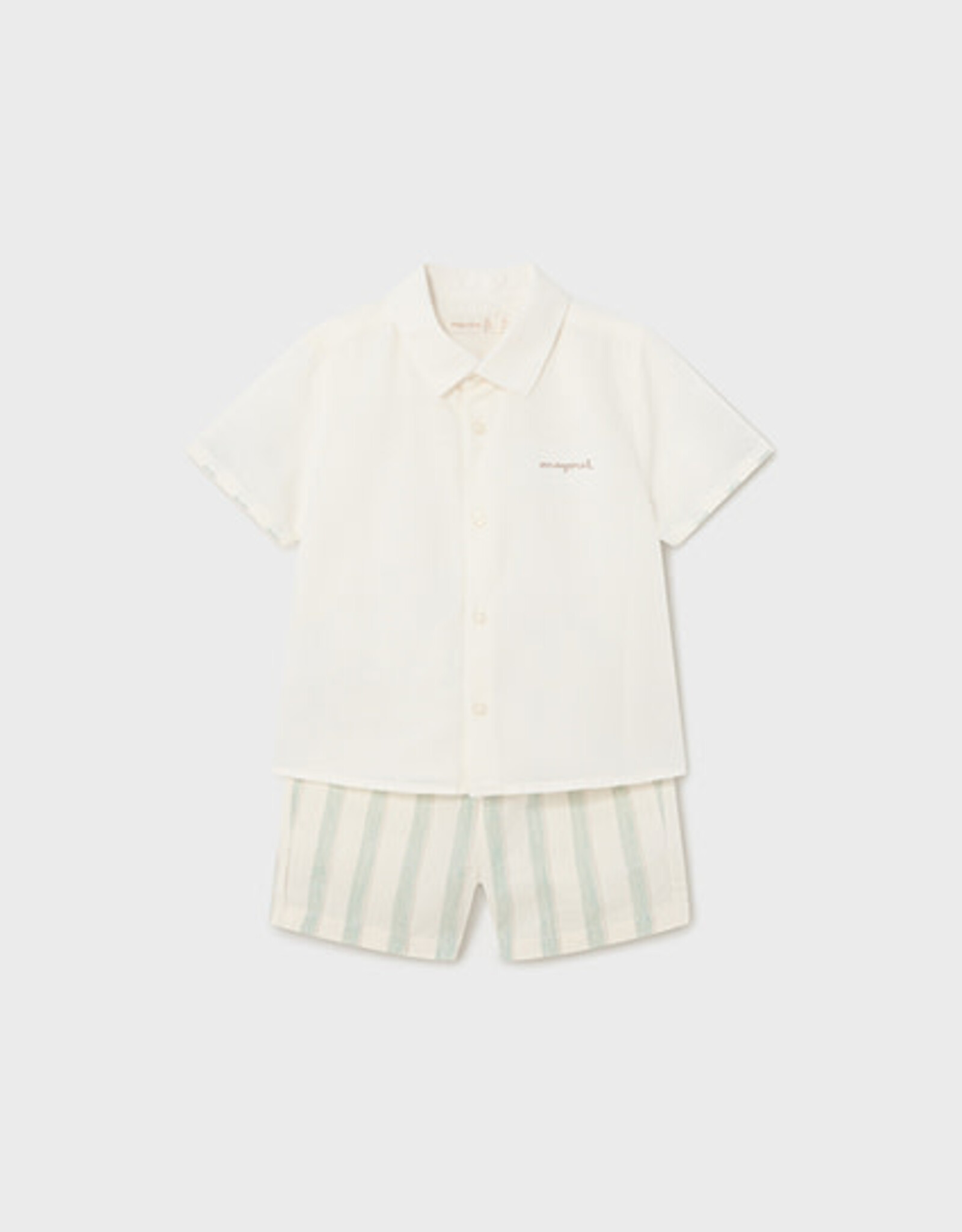 Mayoral Eucalyptus Dressy Linen Short Set