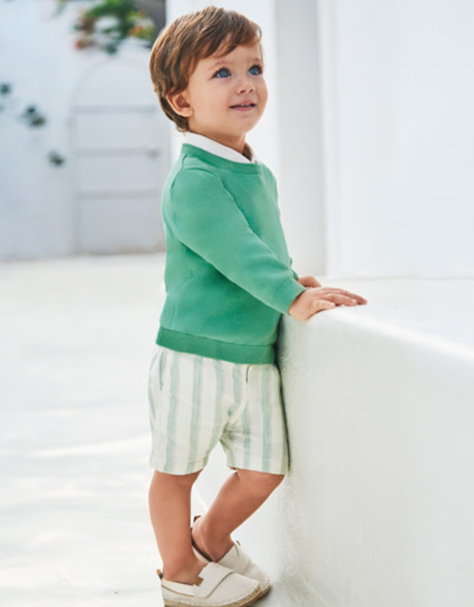 Mayoral Eucalyptus Dressy Linen Short Set