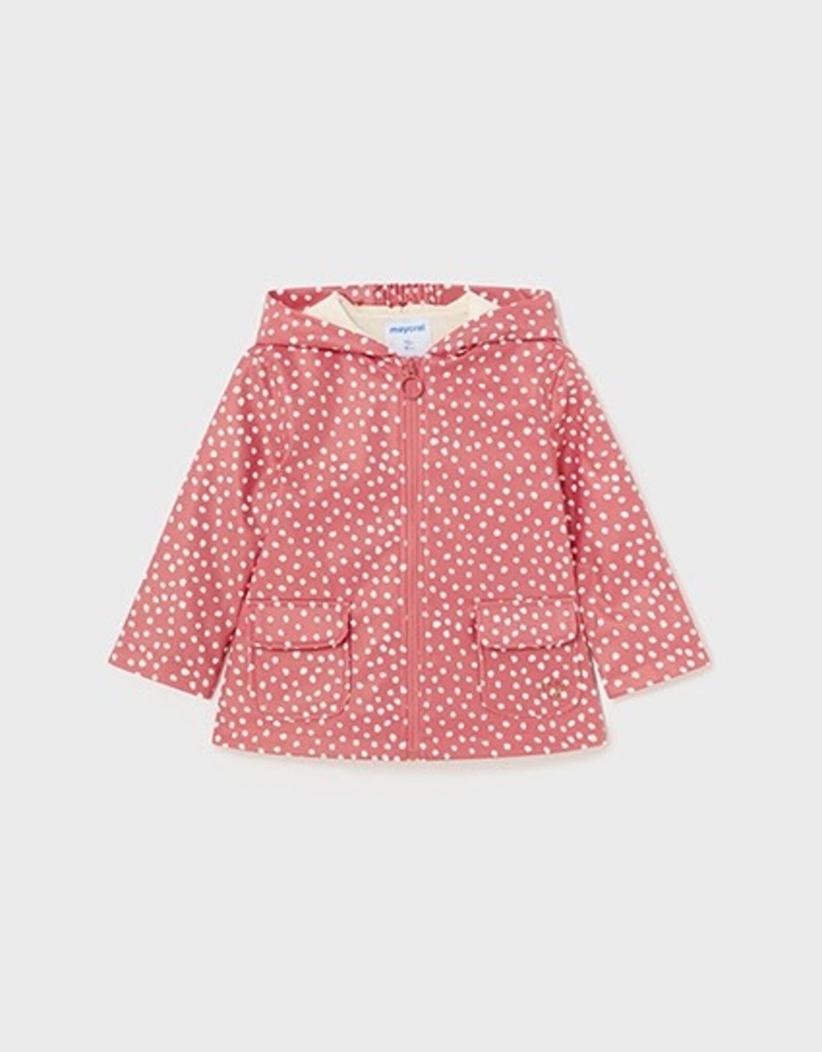 Mayoral Clay Polka Dot Toddler Raincoat