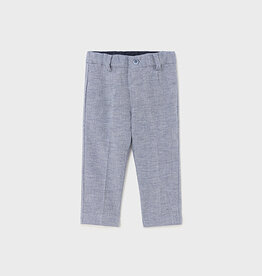 Mayoral Navy Mix Dressy Linen Pants