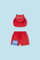 Mayoral Watermelon Swim short & hat set