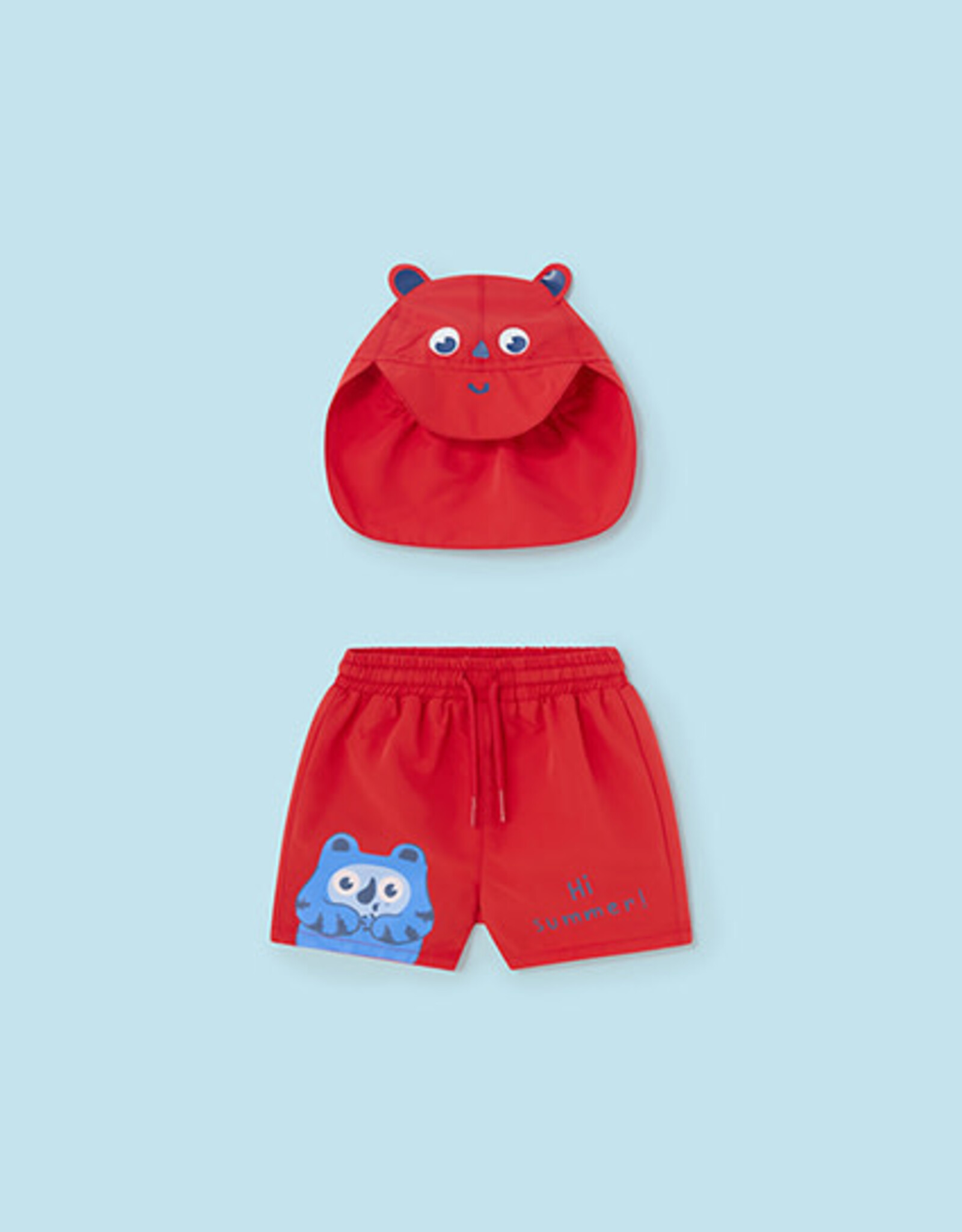 Mayoral Watermelon Swim short & hat set