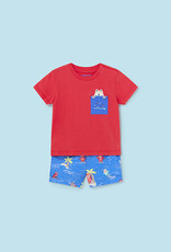 Mayoral Indigo Monsters Swimsuit t-shirt set