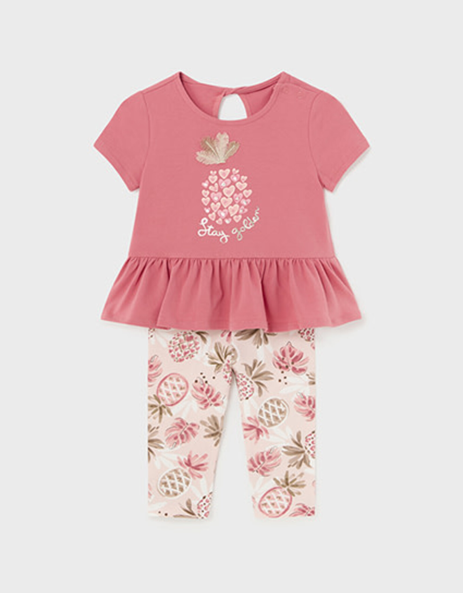 Mayoral Clay Pineapple Toddler Leggings set
