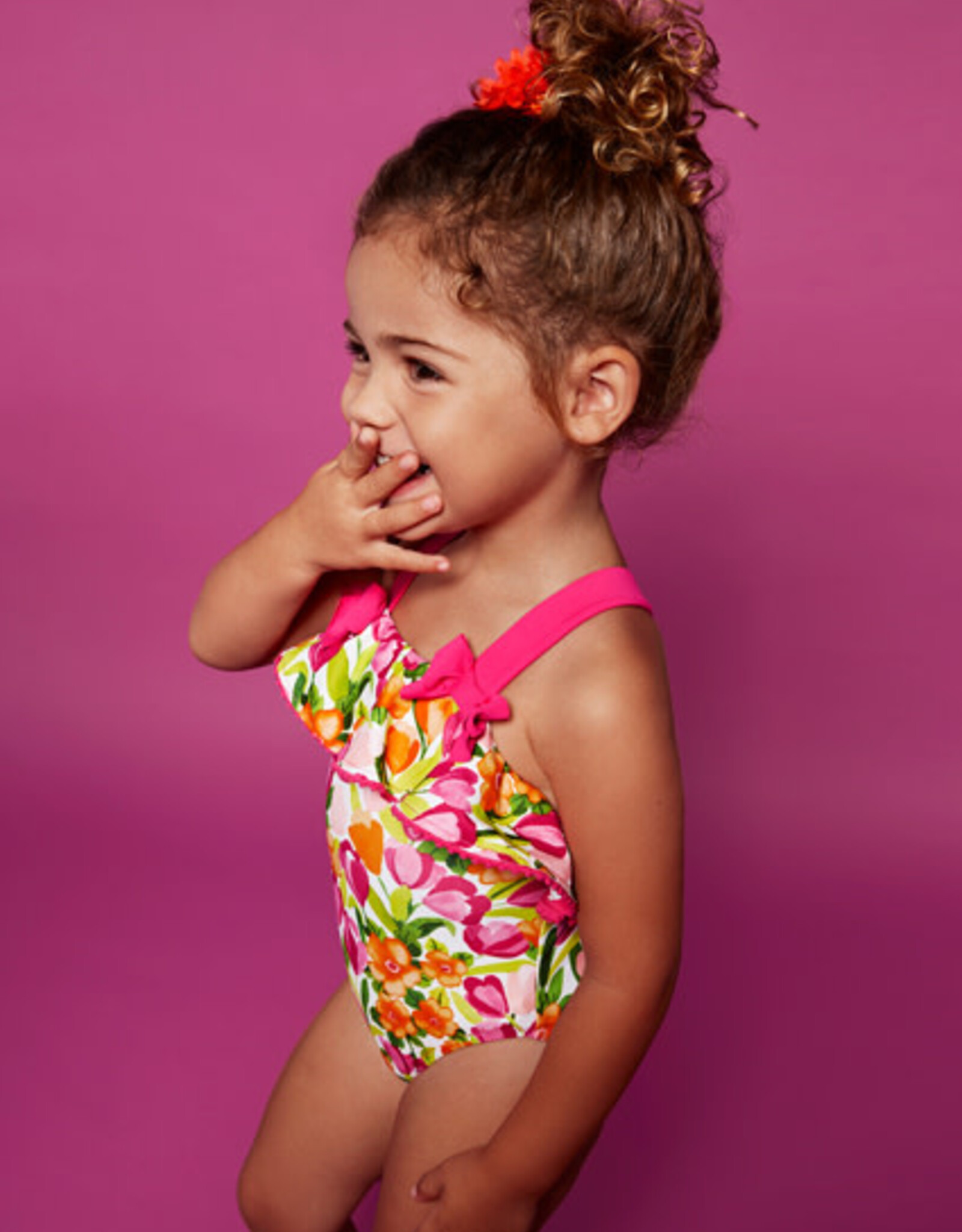 Mayoral Magenta One Piece Swimsuit