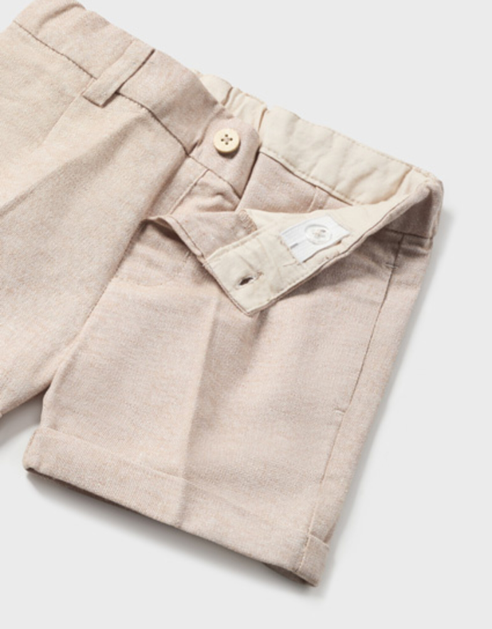 Mayoral Coconut Linen Dressy Shorts