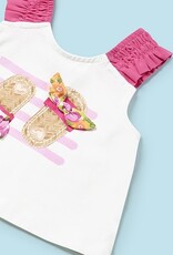 Mayoral Magenta Shoe Aplique Set