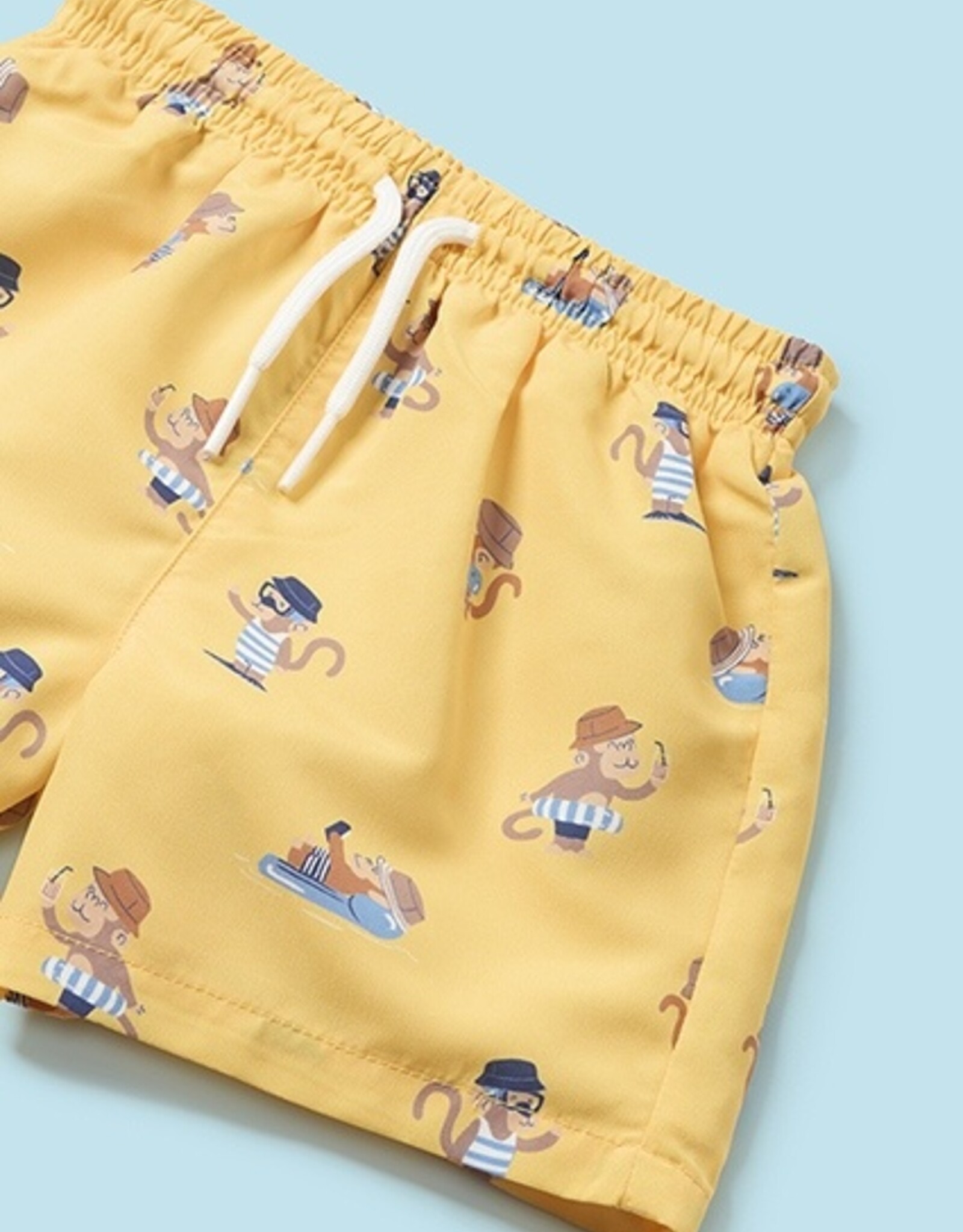 Mayoral Banana Swim short w/bucket hat set
