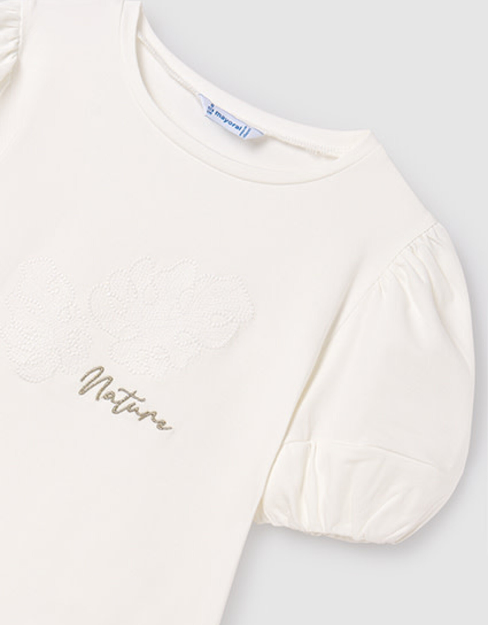 Mayoral Tween Natural Short Sleeve Shirt