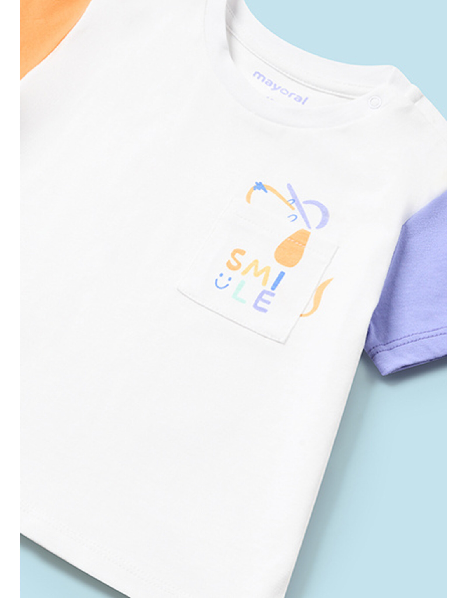 Mayoral Lilac Positive Swimsuit t-shirt set