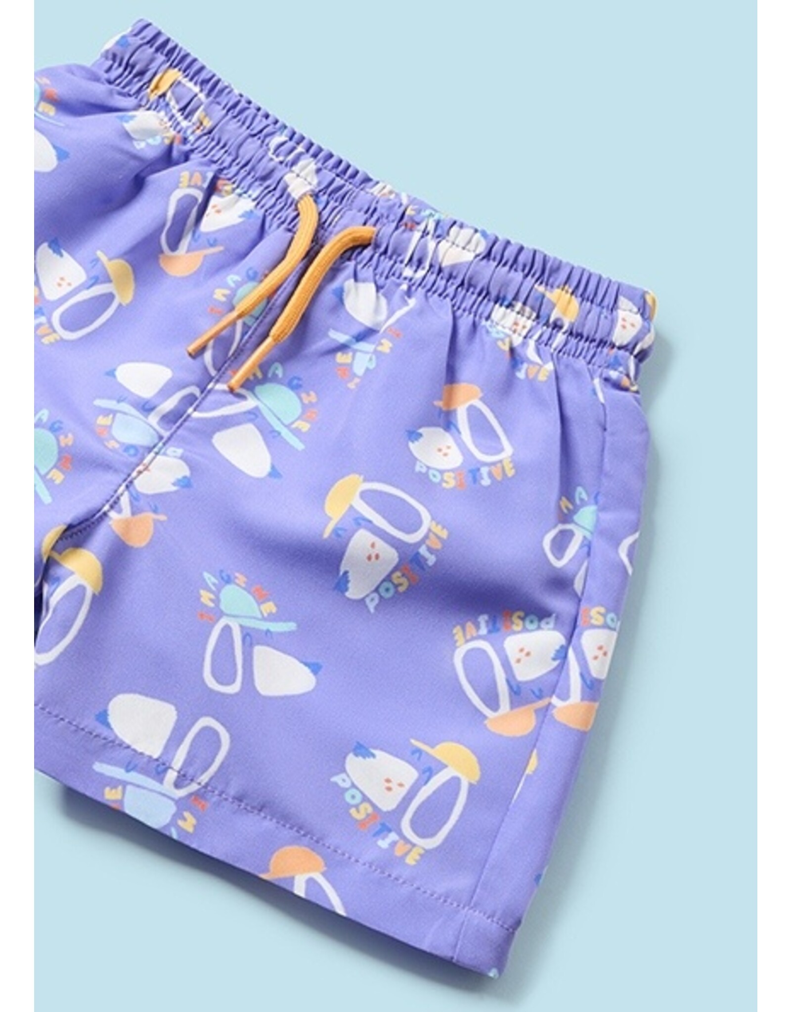 Mayoral Lilac Positive Swimsuit t-shirt set
