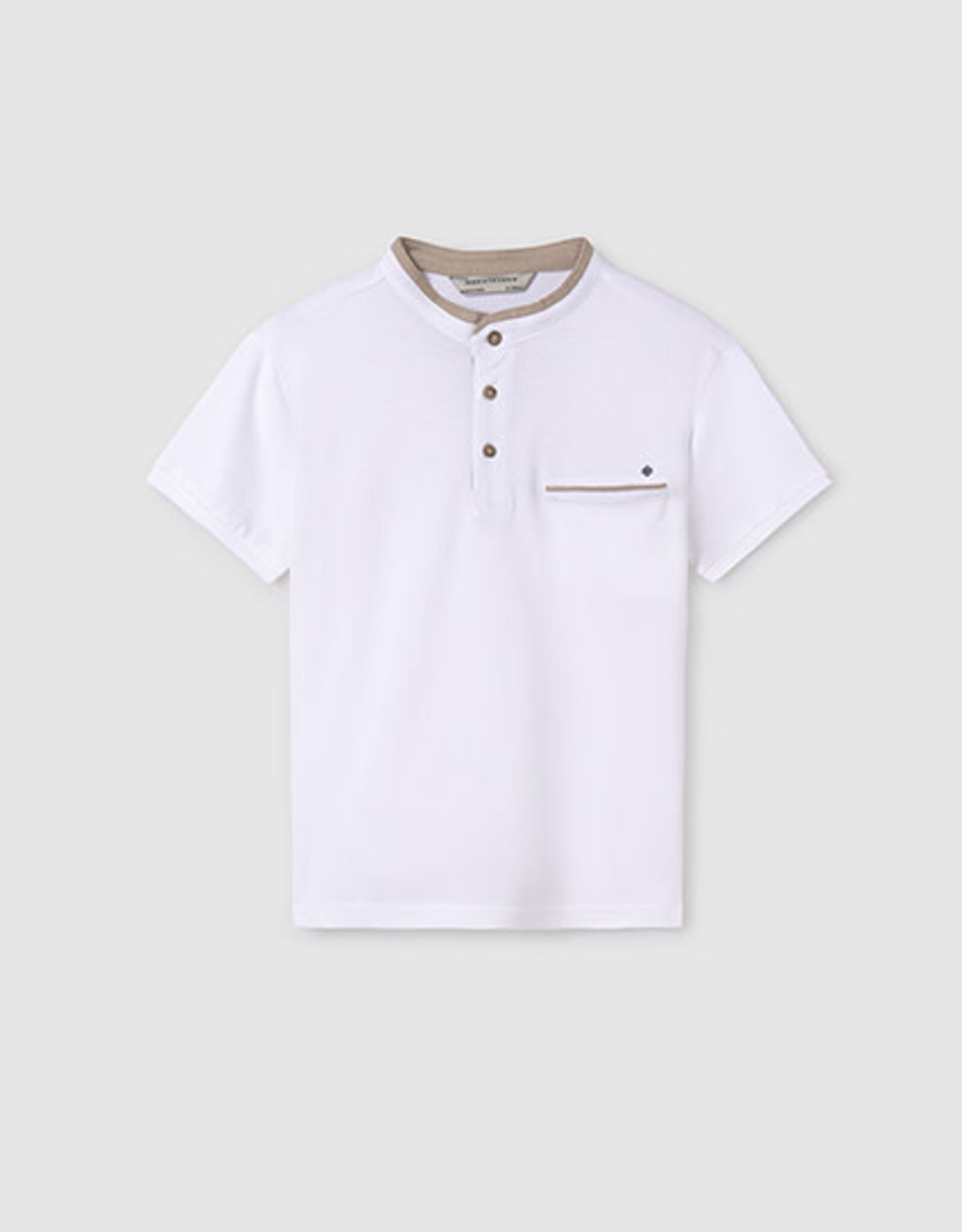 Mayoral White Button Polo T-Shirt