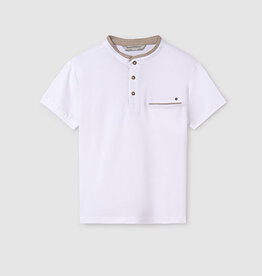 Mayoral White Button Polo T-Shirt