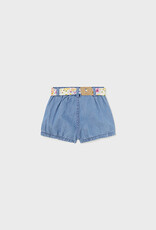 Mayoral Medium Wash Toddler Shorts w/Tie Belt