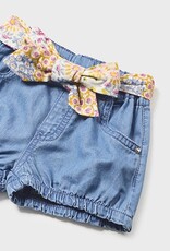 Mayoral Medium Wash Toddler Shorts w/Tie Belt