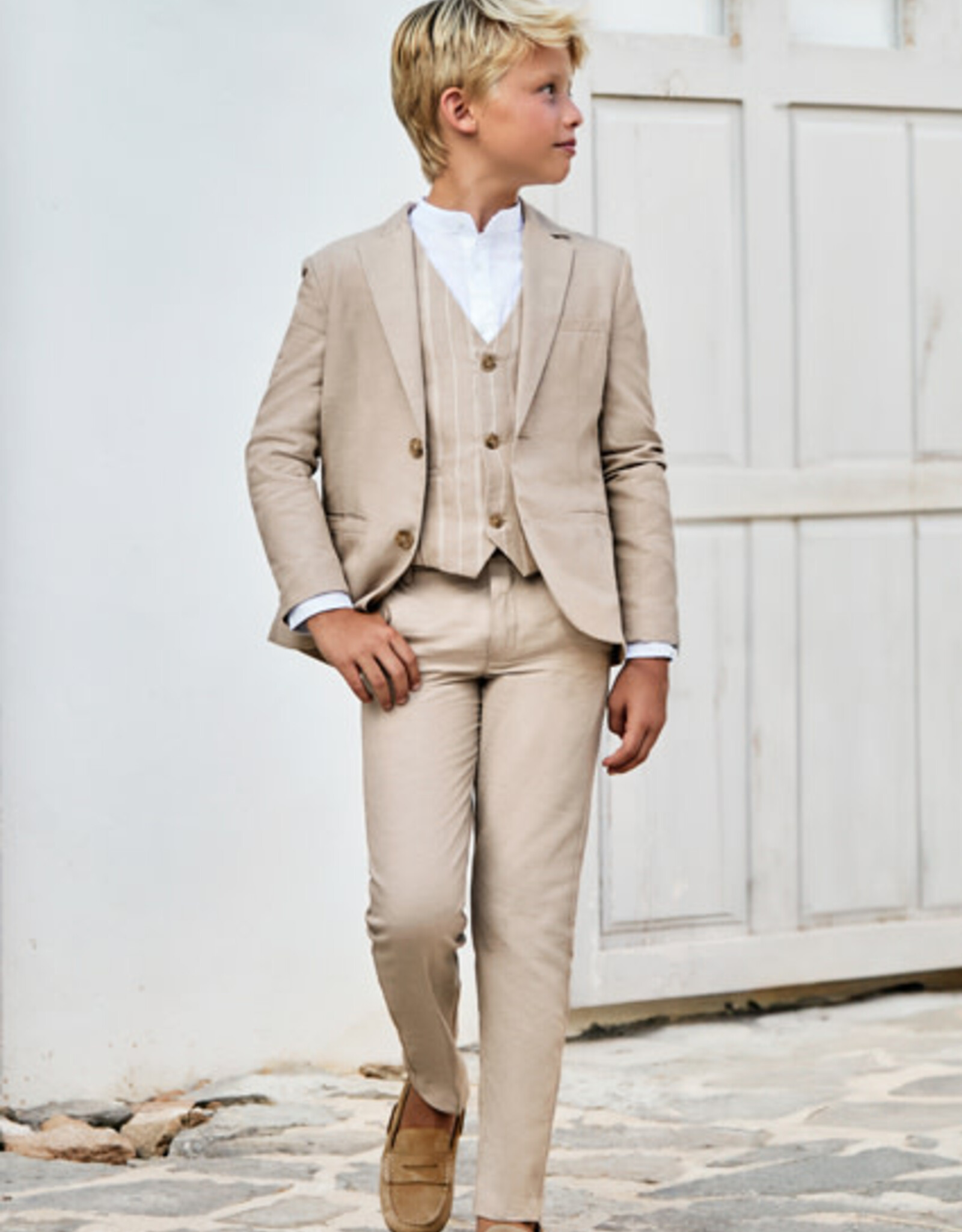 Mayoral Coconut Suiting Pants