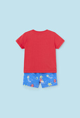 Mayoral Indigo Monsters Swimsuit t-shirt set