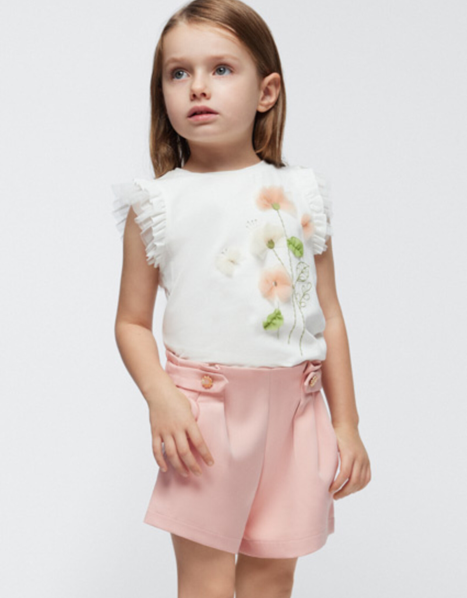 Mayoral Nude Crepe shorts