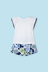 Mayoral Ink Printed Tropics Shorts Set