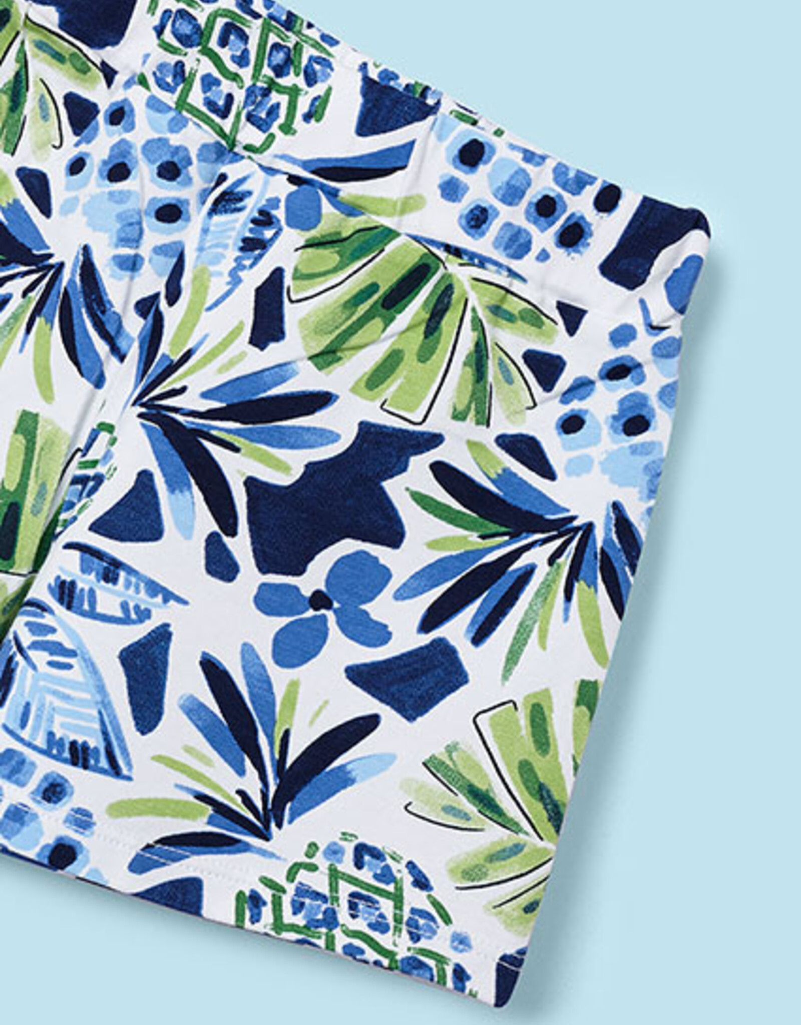 Mayoral Ink Printed Tropics Shorts Set