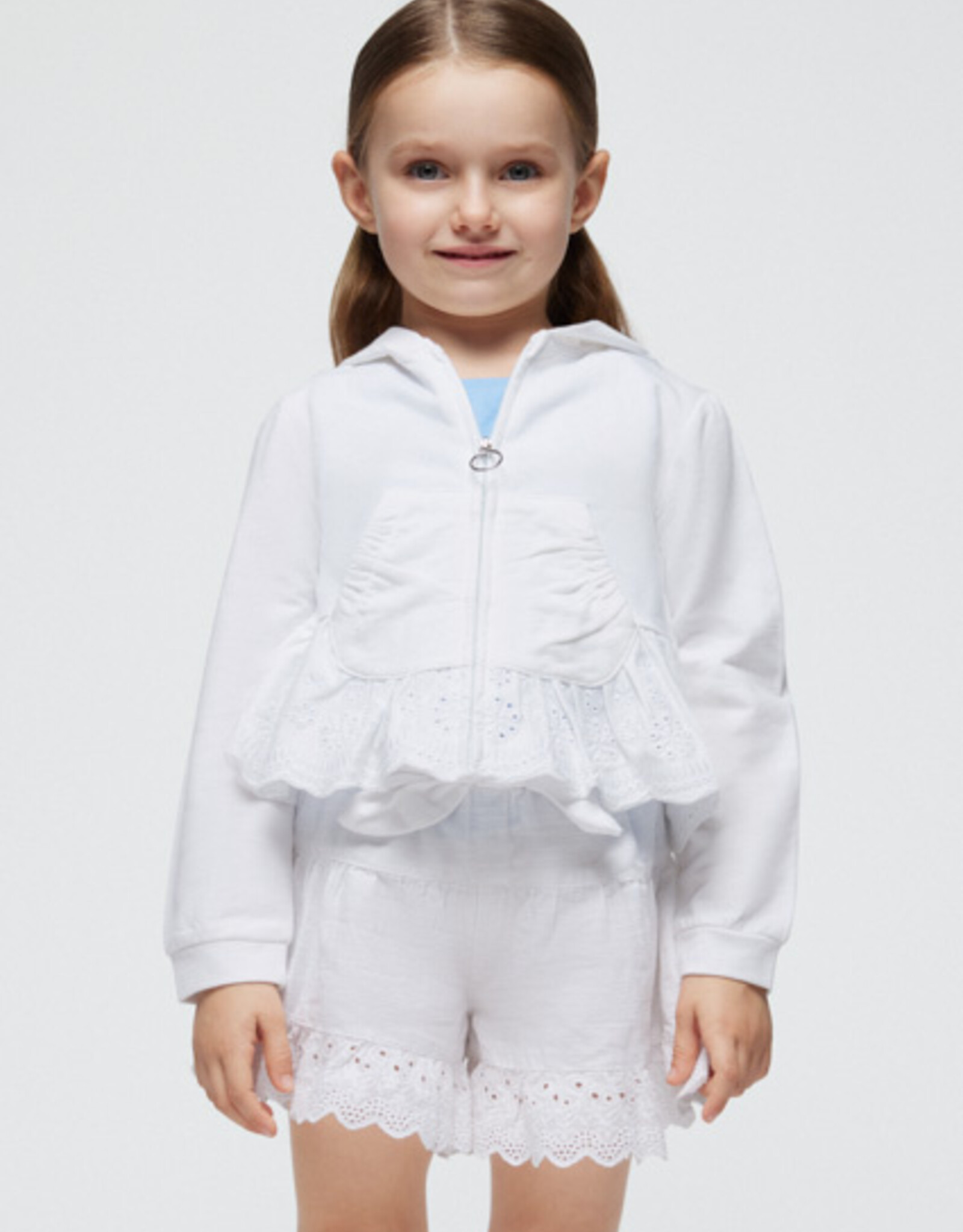 Mayoral White Accented Hoodie