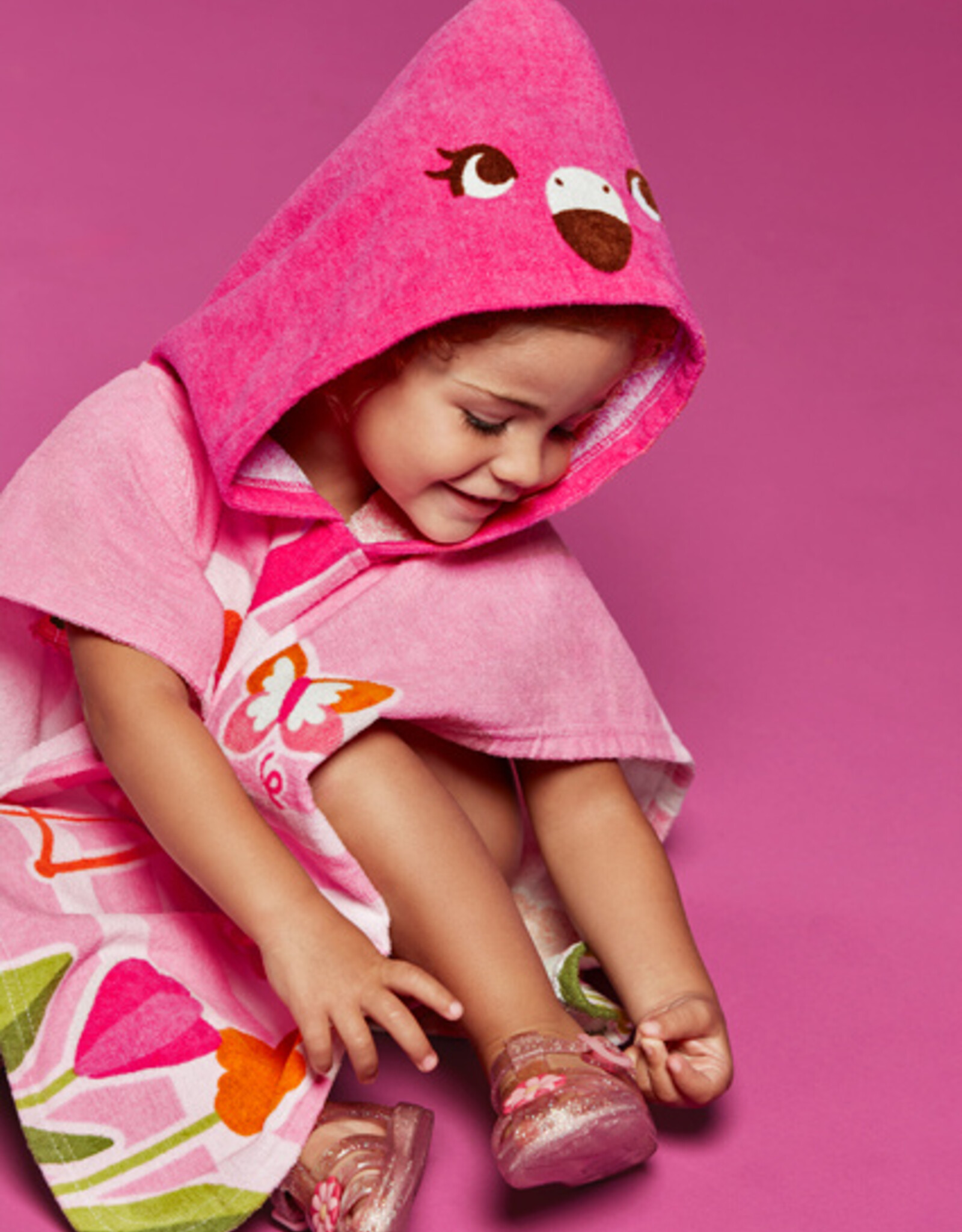 Mayoral Flamingo Hooded Towel Magenta