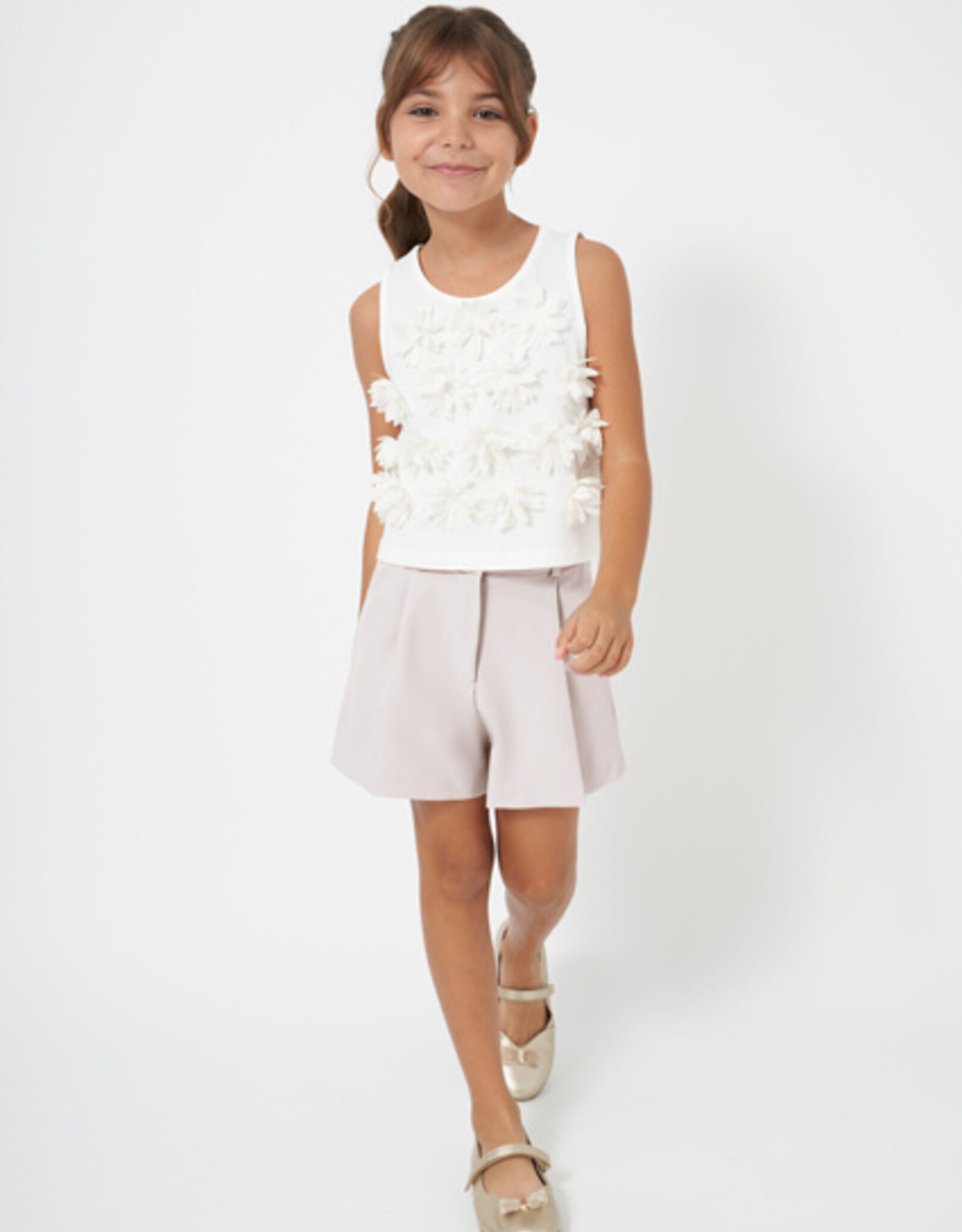 Mayoral Stone Crepe Shorts