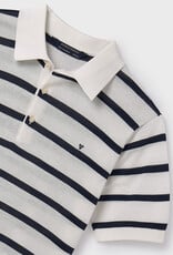 Mayoral Cream-Navy Stripe Polo