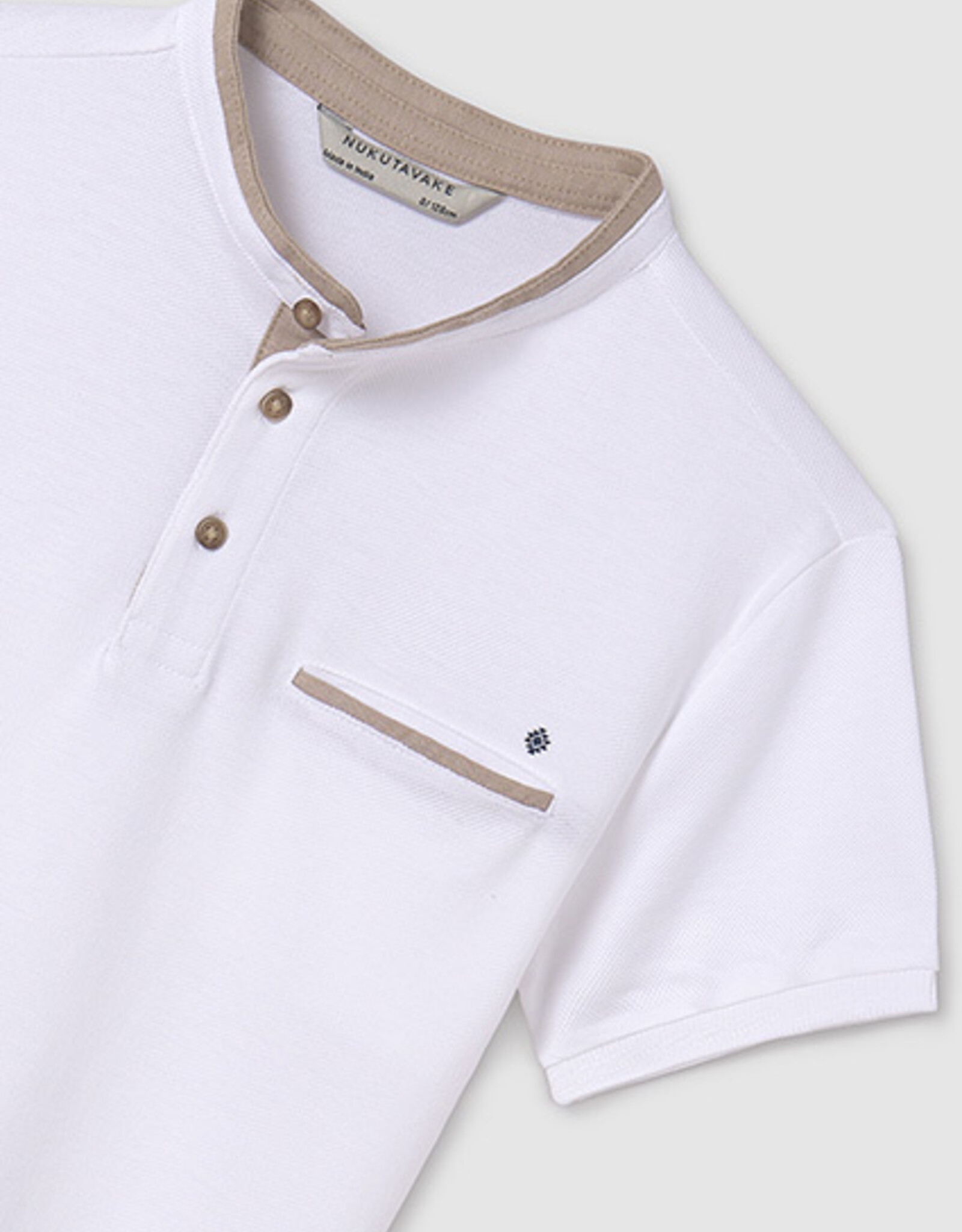 Mayoral White Button Polo T-Shirt