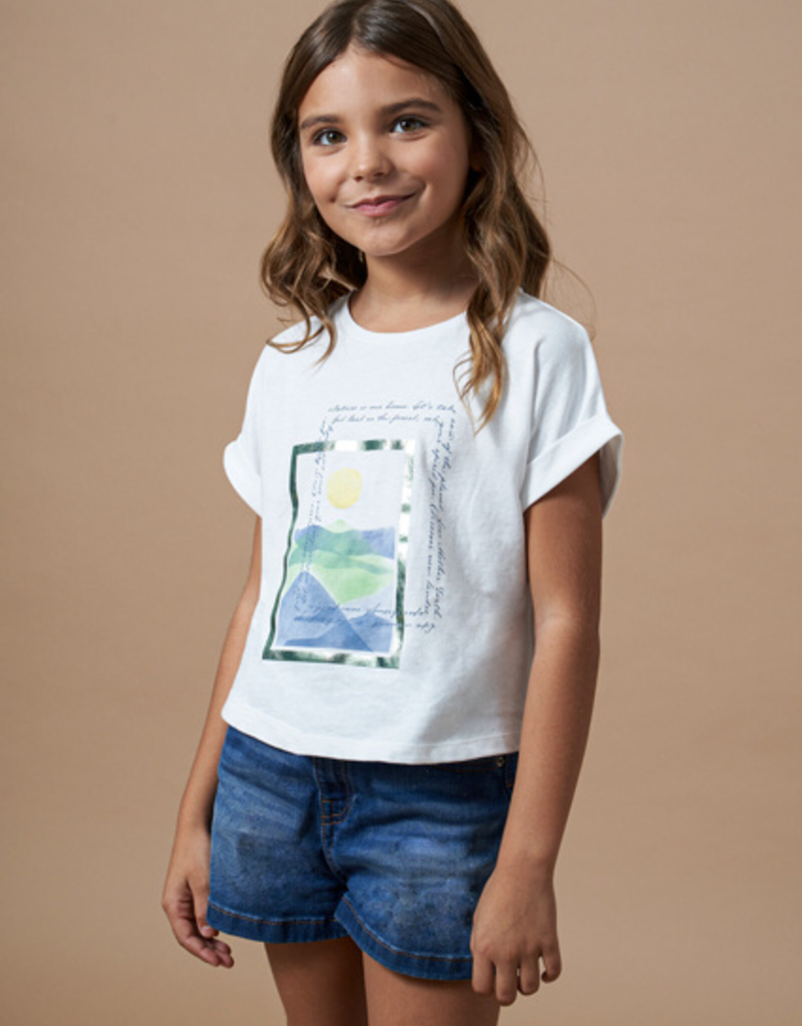 Mayoral White Scenic T-Shirt