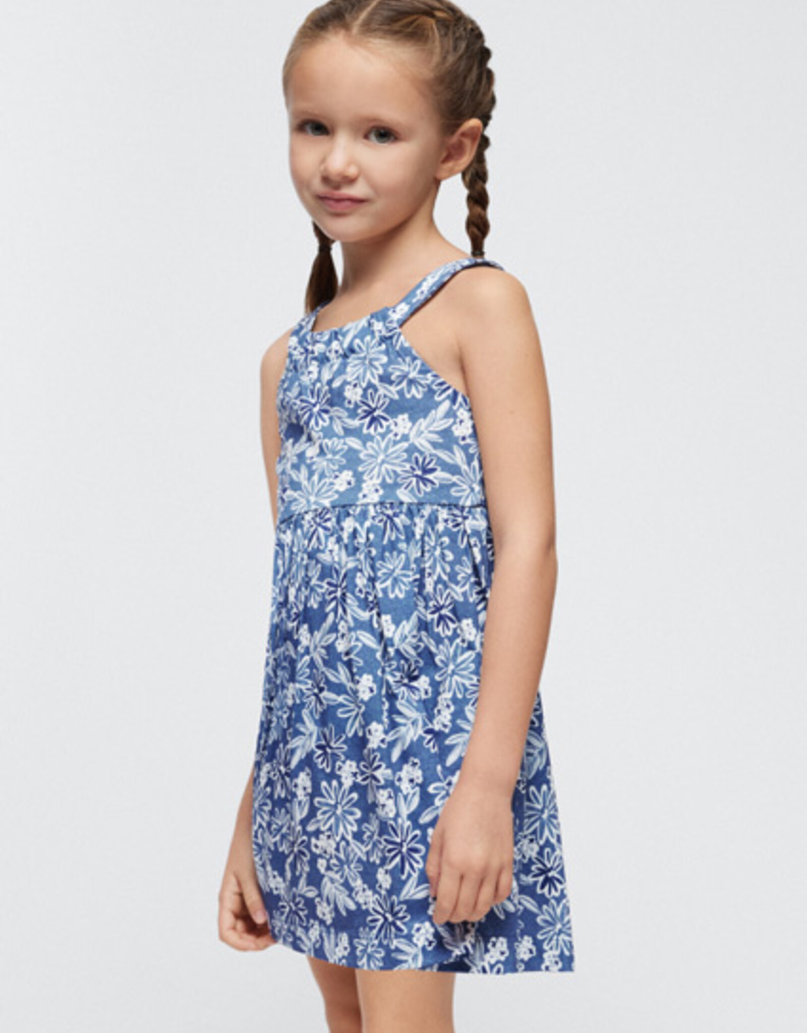 Mayoral Ink Flower Printed Dress