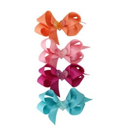 Bows Arts Glitter Heart Charm Toddler Bow