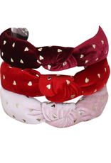 Bows Arts Velvet Heart Knot Headband