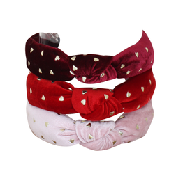 Bows Arts Velvet Heart Knot Headband