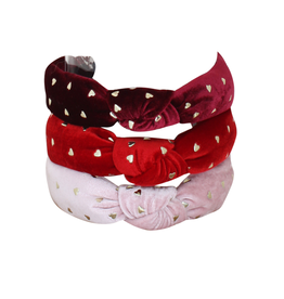 Bows Arts Velvet Heart Knot Headband