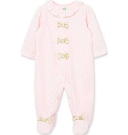 Little Me Velour One-Piece Footie