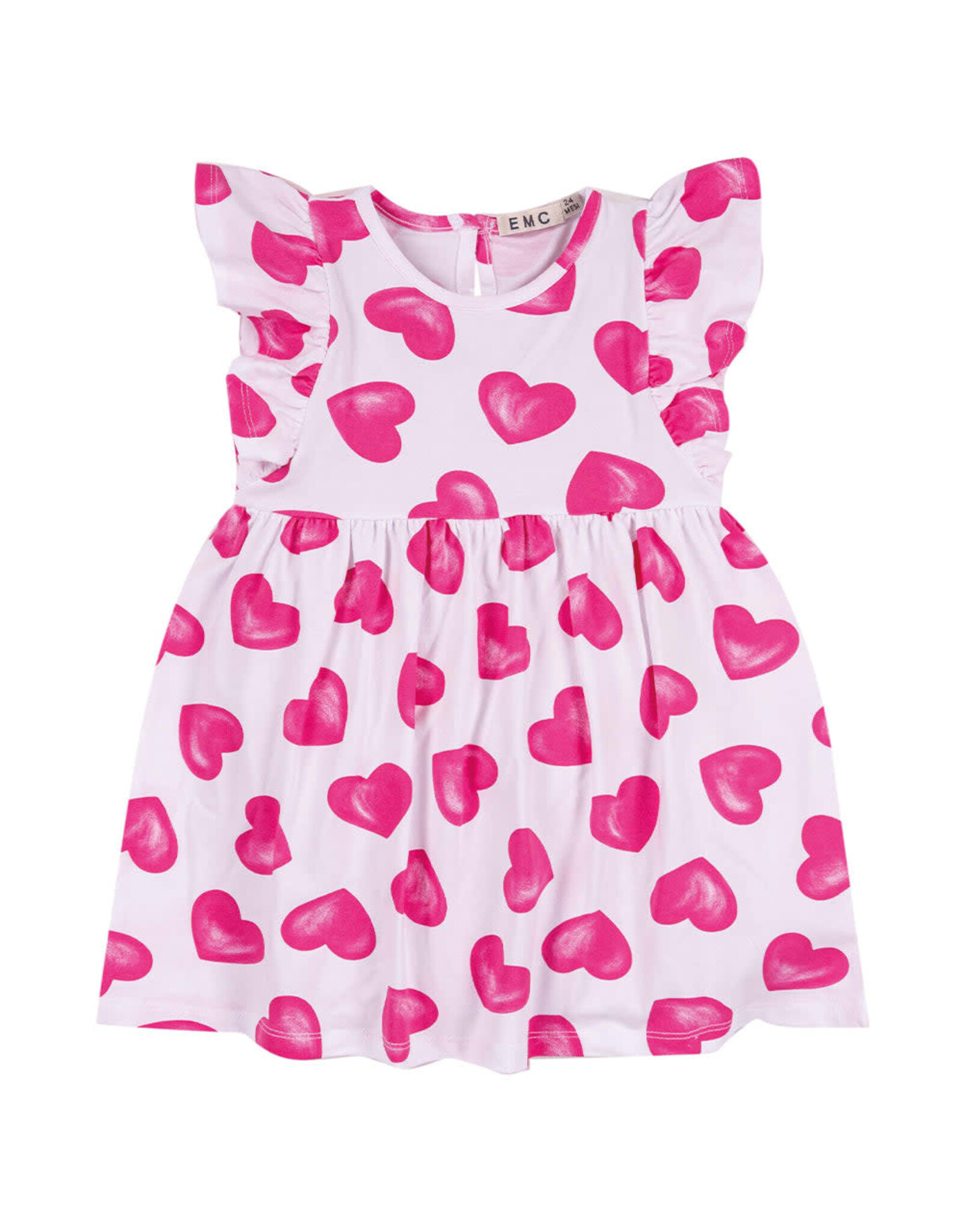 EMC Pink Hearts Printed Jersey Dress