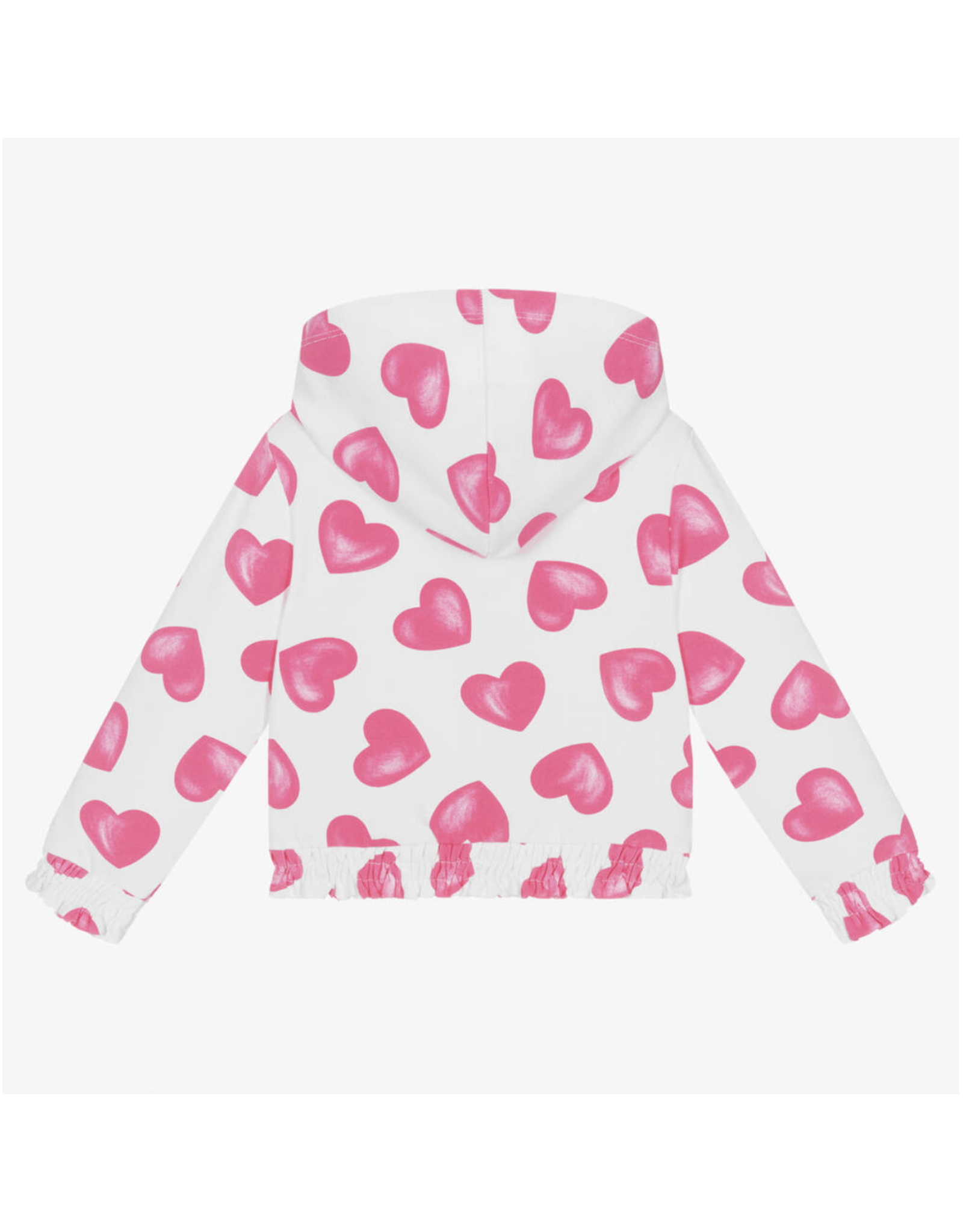 EMC Pink Hearts Printed Zipped Hoodie